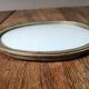 Cadre photo  oval verre bombé et laiton
