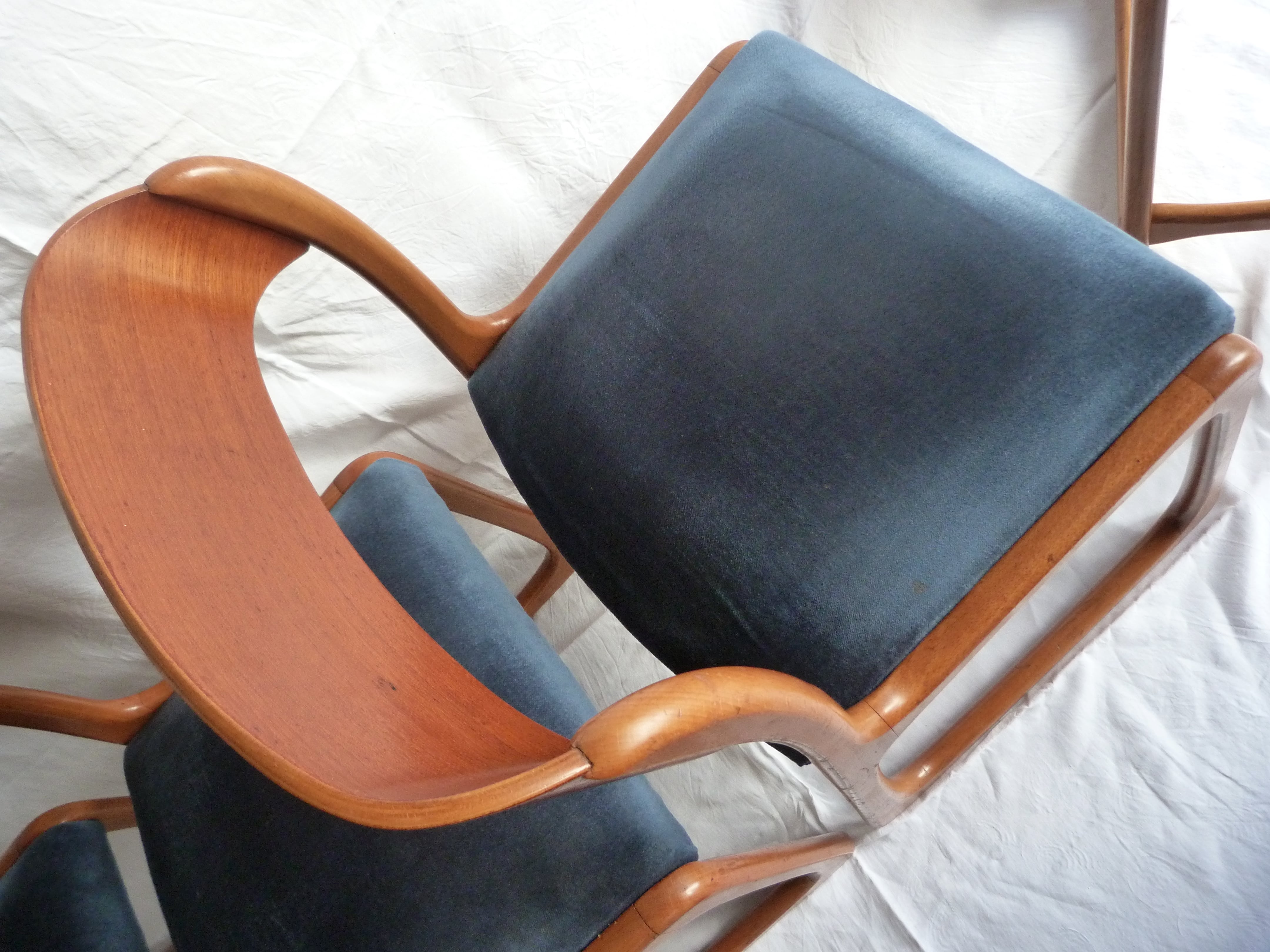Suite of 4 Baumann sled chairs
