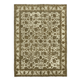 Hand-Knotted Anatolian Vintage 1970s 286 cm x 390 cm Beige Wool Carpet