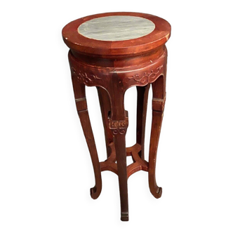 Ironwood stand and marble top China 1920
