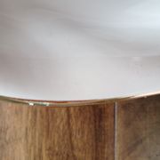 Round hollow dish in Salins earthenware, France, 2nd Polynesia model
