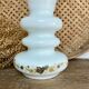 White opaline glass vase