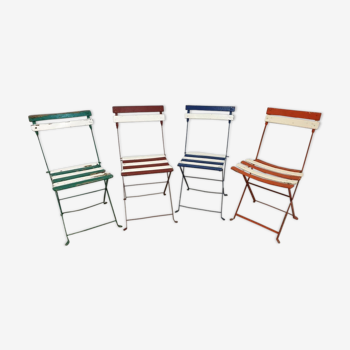 Chaises pliantes de bistrot jardin