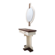 Postmodern Ivory Lacquered Walnut Wall Mirror and Console Table, Italy