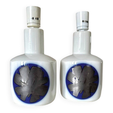 Pair Porcelain table lamps, Bing & Grøndahl, denmark, 1960s, set of 2