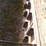 Mullca canteen table with towel holder, red formica, 60s/70s