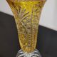 Ancient vase soliflore crystal chiseled yellow-orange