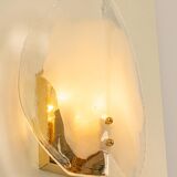 Kalmar wall sconces in brass and Murano glass, Austria, 1970s.