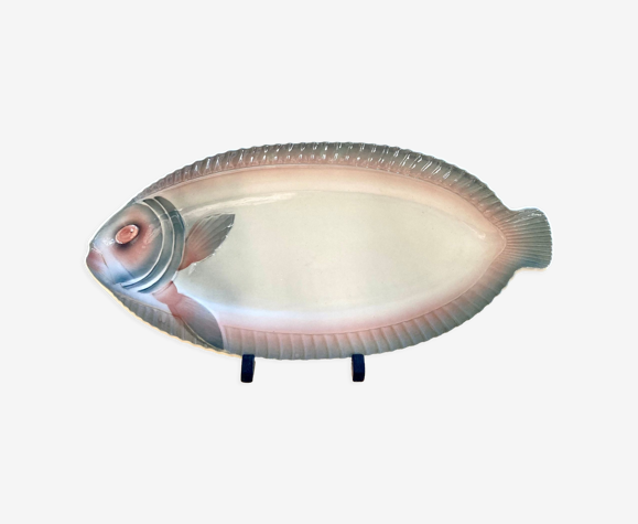Plat à poisson faïence Digoin Sarreguemines