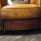 Robust vintage sheepskin armchair