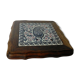 Dessous de plat en bois et faience de gien modele cachemire