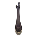 Purple/transperent Beak vase in mouth-blown glass of high quality. Danish design