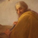 Antique Italian painting from the 18th century, Saint Joseph and the Virgin