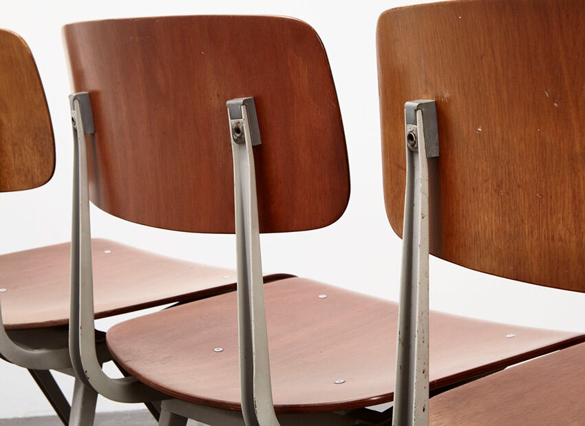 Set of 4 Result chairs 1st Edition by Friso Kramer for Ahrend de Cirkel 1958