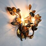 Floral wall lamp regency, midcentury, Italy