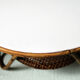 Table basse en rotin et bambou vintage