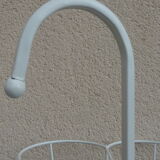 White forged metal umbrella holder