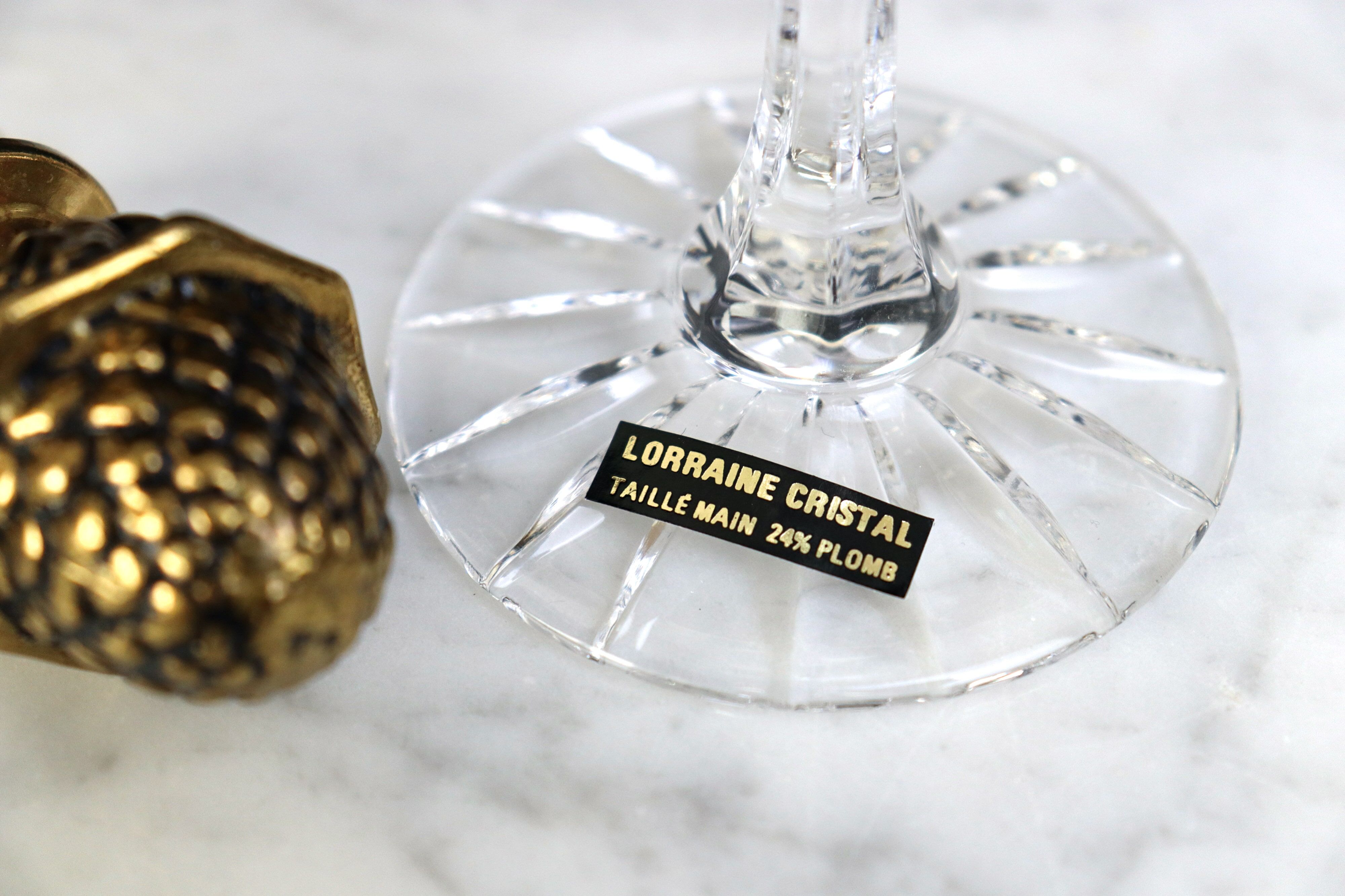 6 champagne flutes Cristal de Lorraine