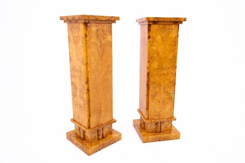 Art Deco pedestals, 1940s, Poland.