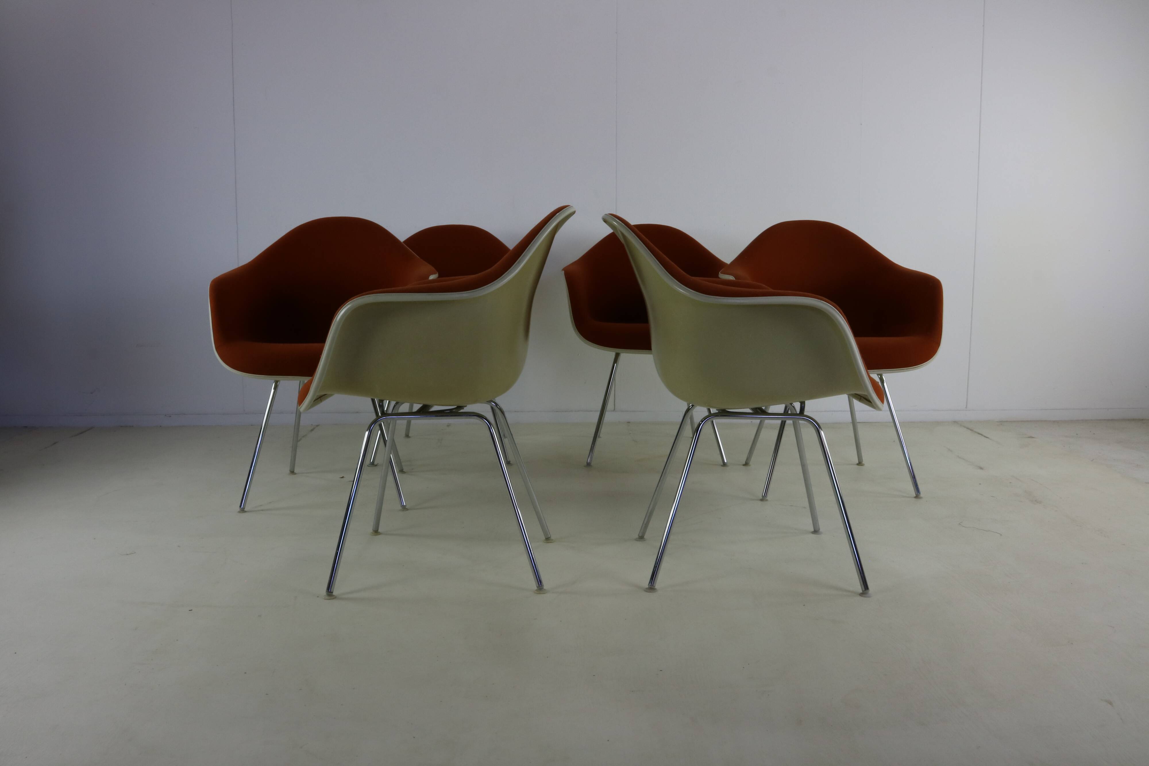 Set of six dining chairs by Charles Eames