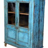 Vaisselier - Burmese teak buffet with original blue patina