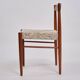 Set of six dining chairs - teak & light upholstery - Henry W. Klein - Bramin - 1960s