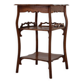 Art Deco side table in full oak, France ca. 1920