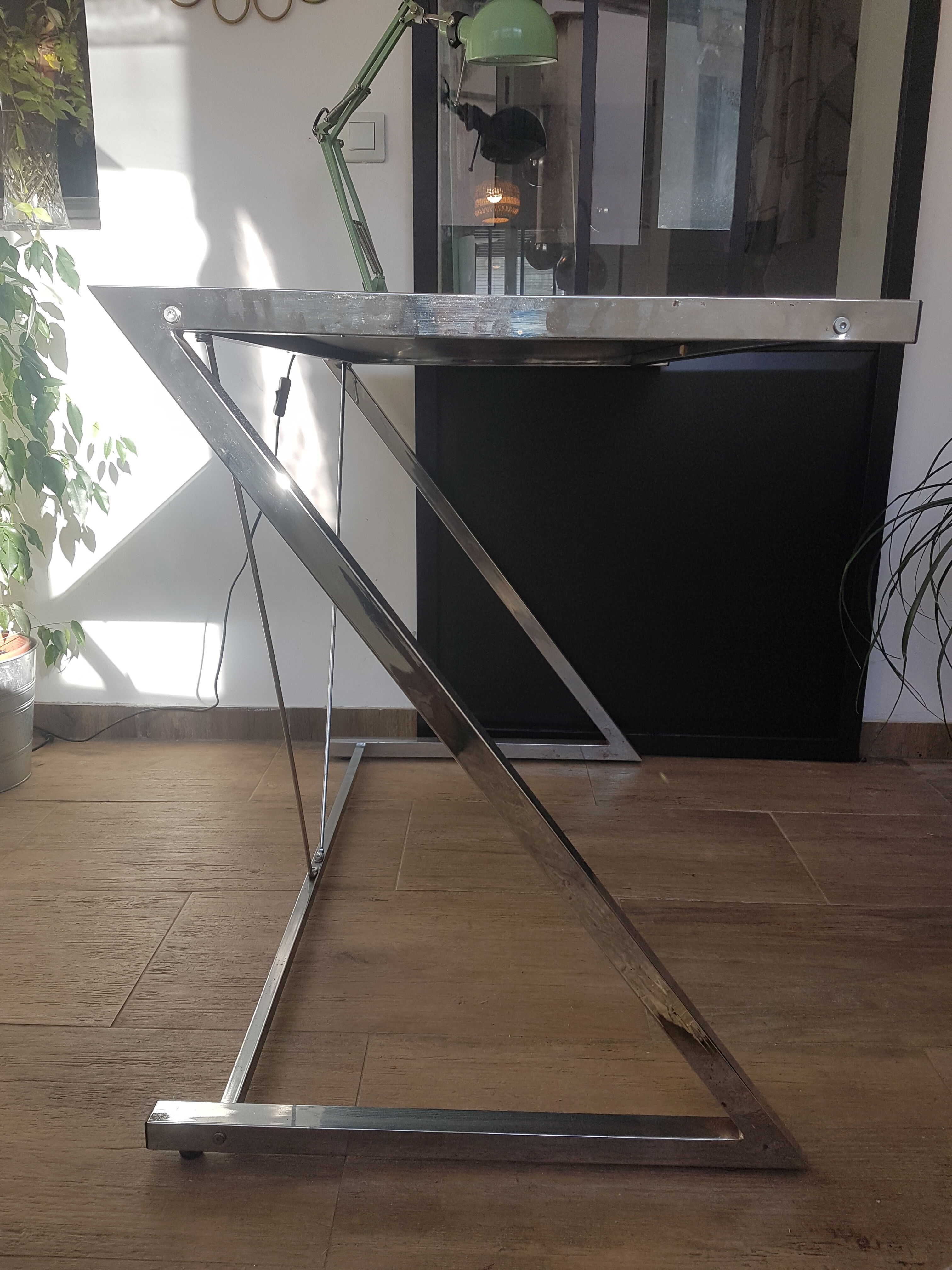 Smoked glass desk
