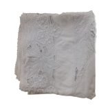 Old square nappee. Almost fully embroidered hand.