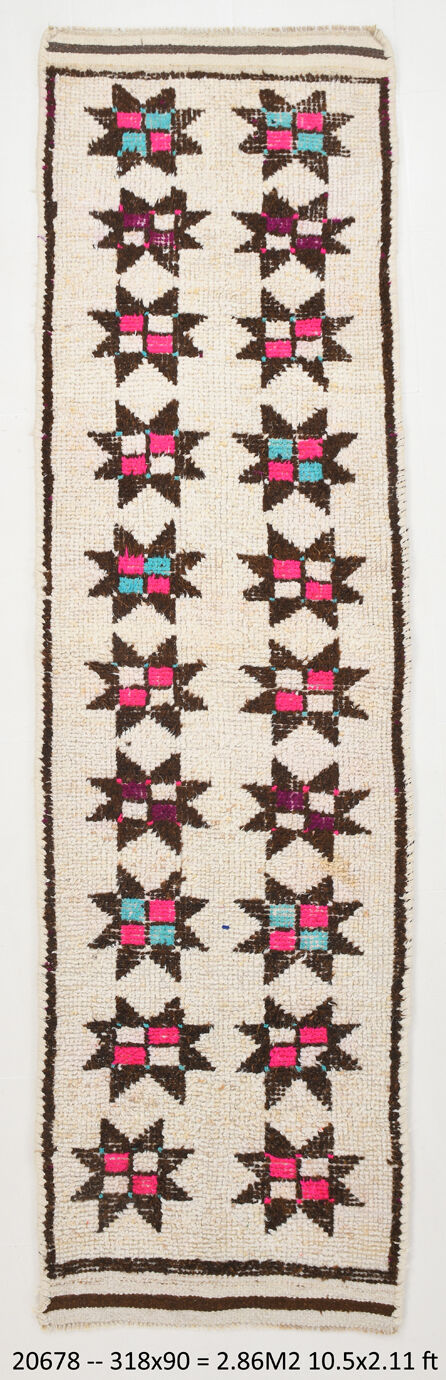 Tapis coureur beige & marron