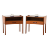 Italian mid century bedside tables, vintage nightstands, 1960s