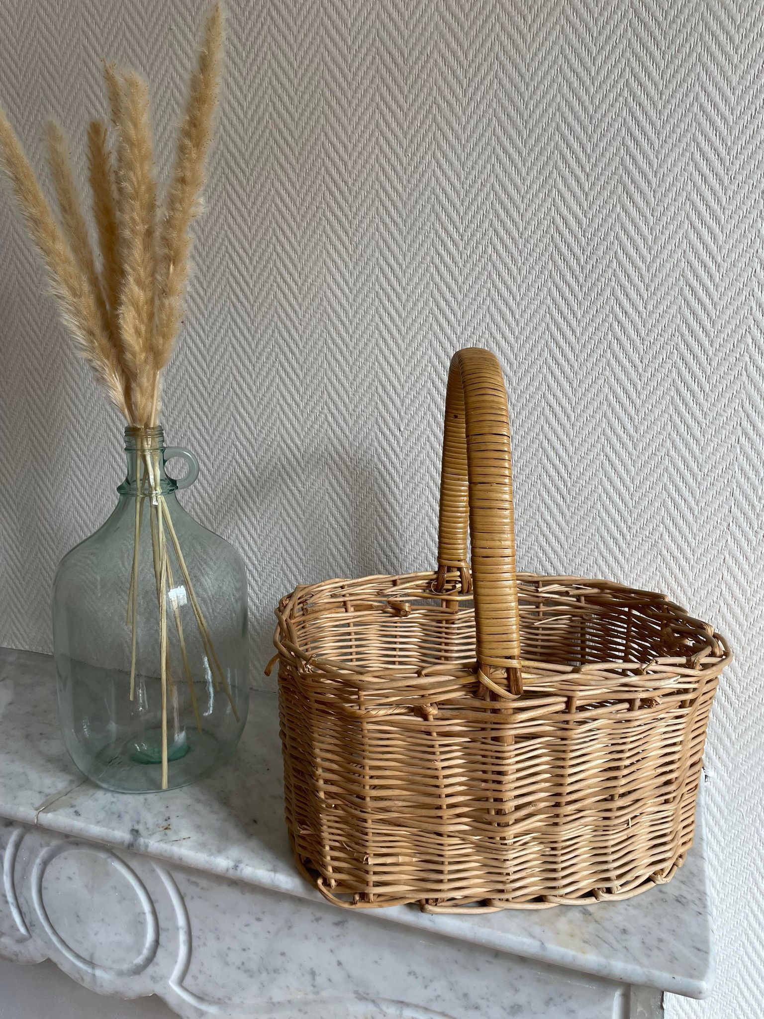 Panier beige osier