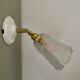 Vintage art deco tulip wall lamp in frosted glass