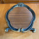 Antique mirror louis xv shell shape rococo bronze #