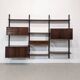 Modular wall cabinet in rosewood
