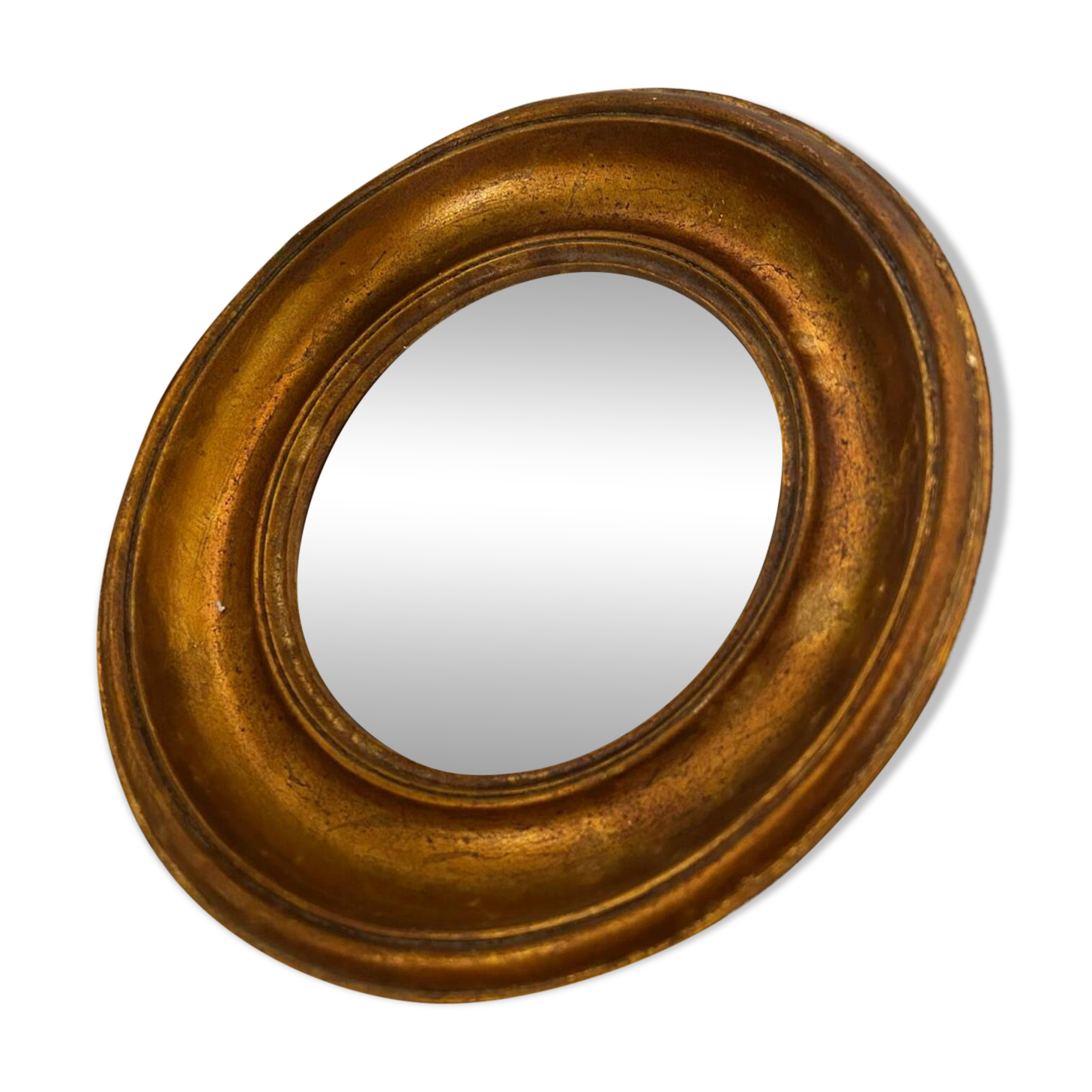 Miroir rond convexe doré miroir de sorcière