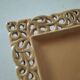 Caramel openwork pocket emptier with lace border
