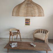 Huge rattan suspension in the shape of a corolla H:1m; D: 1m50