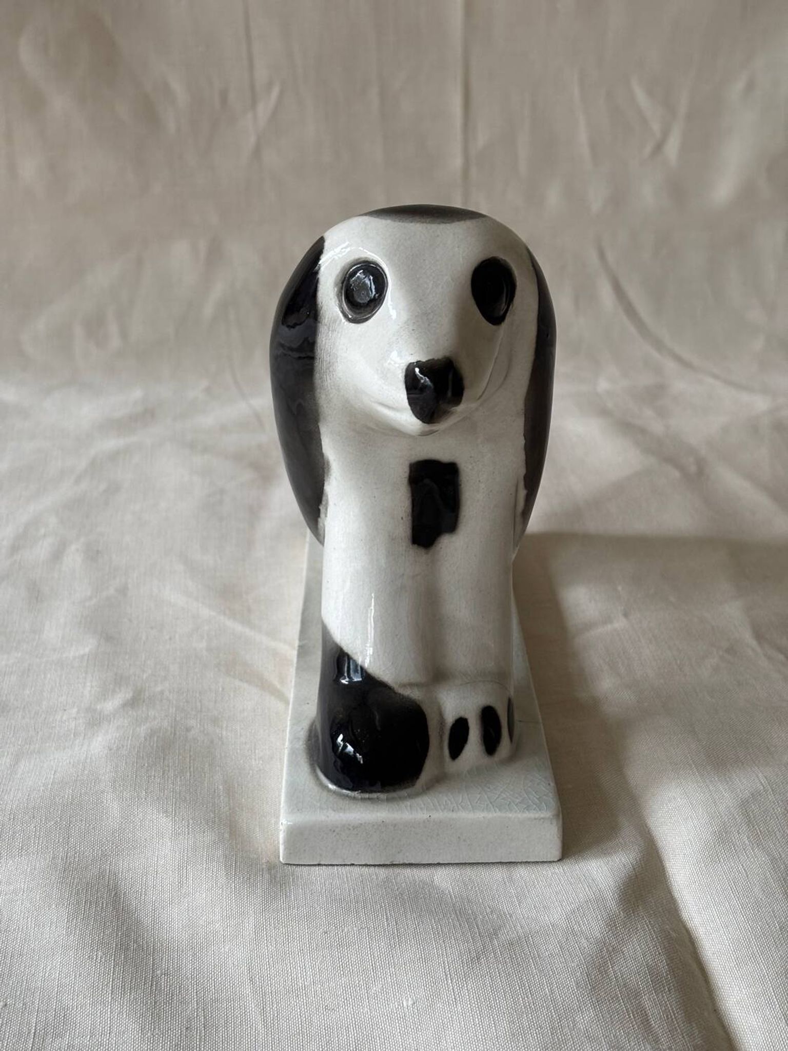 Chien en céramique Geo Condé 1930 Saint-Clement