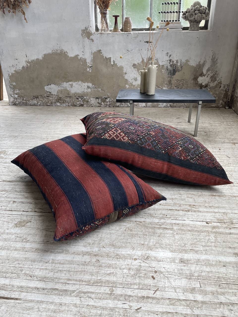Paire de coussins XXL Kilim vintage