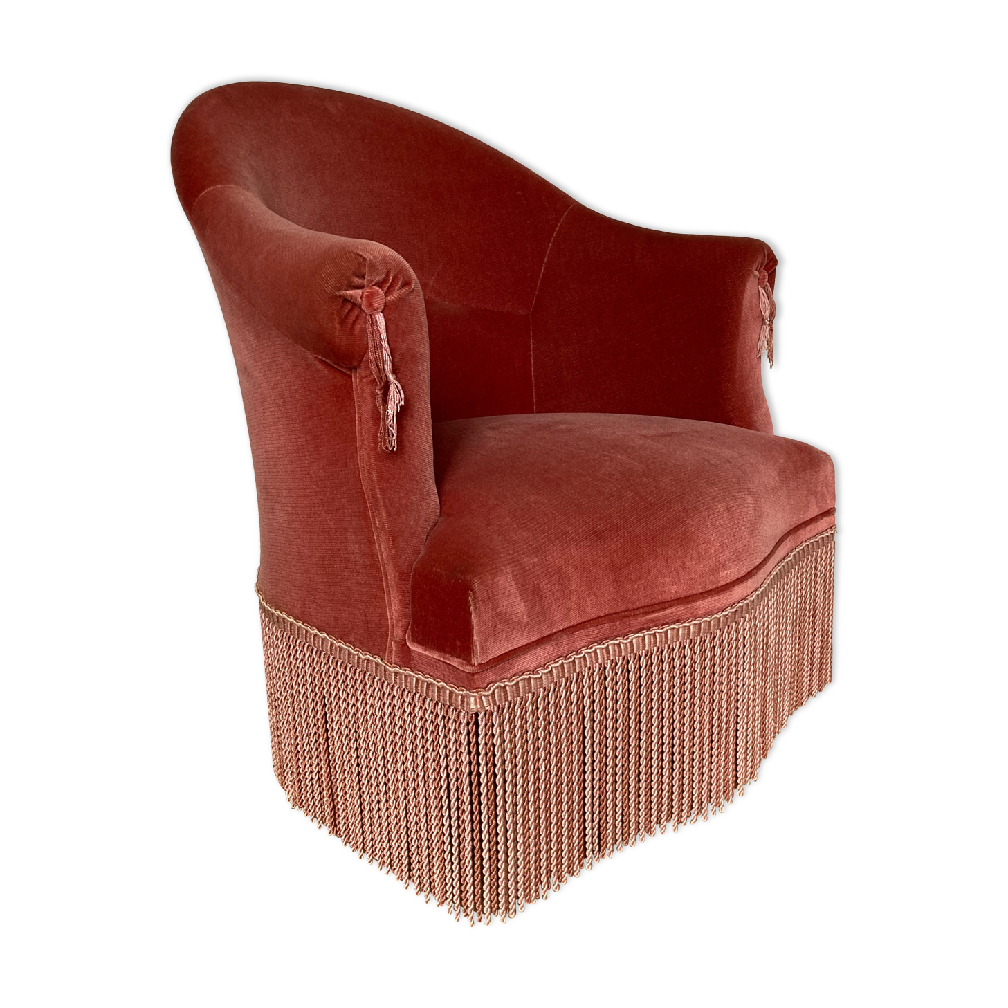 Velvet toad armchair