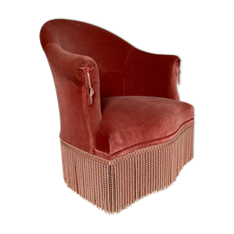 Fauteuil crapaud velours