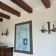 Exceptional set Max Bré: Large chandelier with 6 lights and its pair of wall sconces.