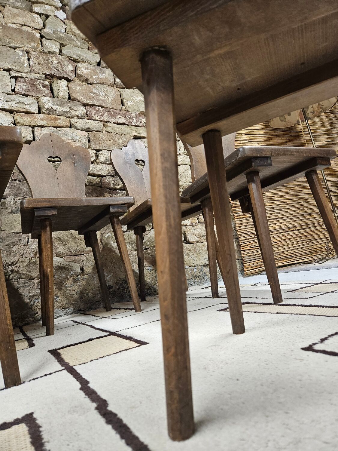 Lot chaises bistrot alsacienne 1960