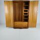 Superb English Art Deco wardrobe in burr walnut – 1930s
