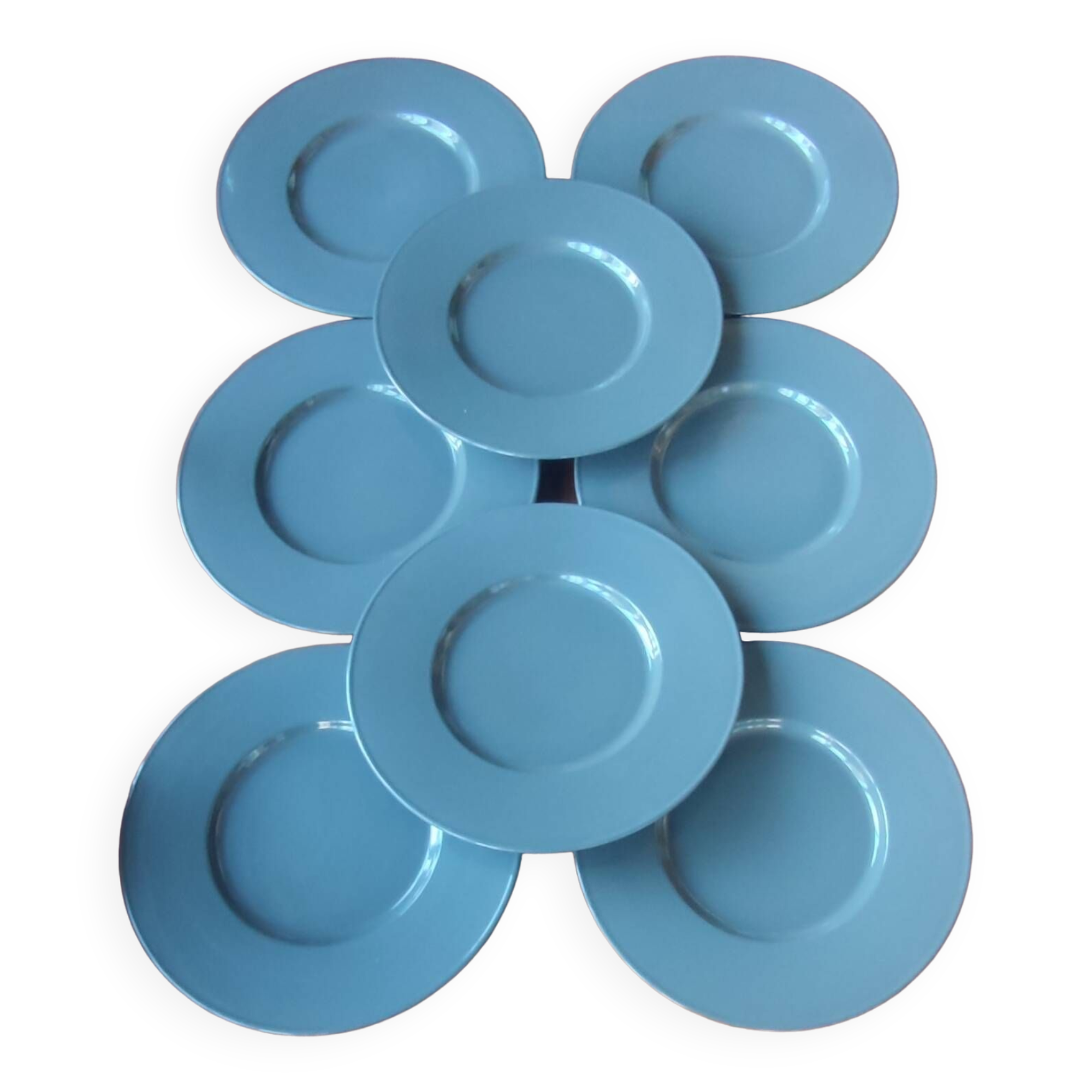 Série de 8 grandes assiettes Christofle