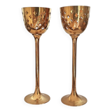 Bougeoirs en laiton danois du milieu du siècle (lot de 2)