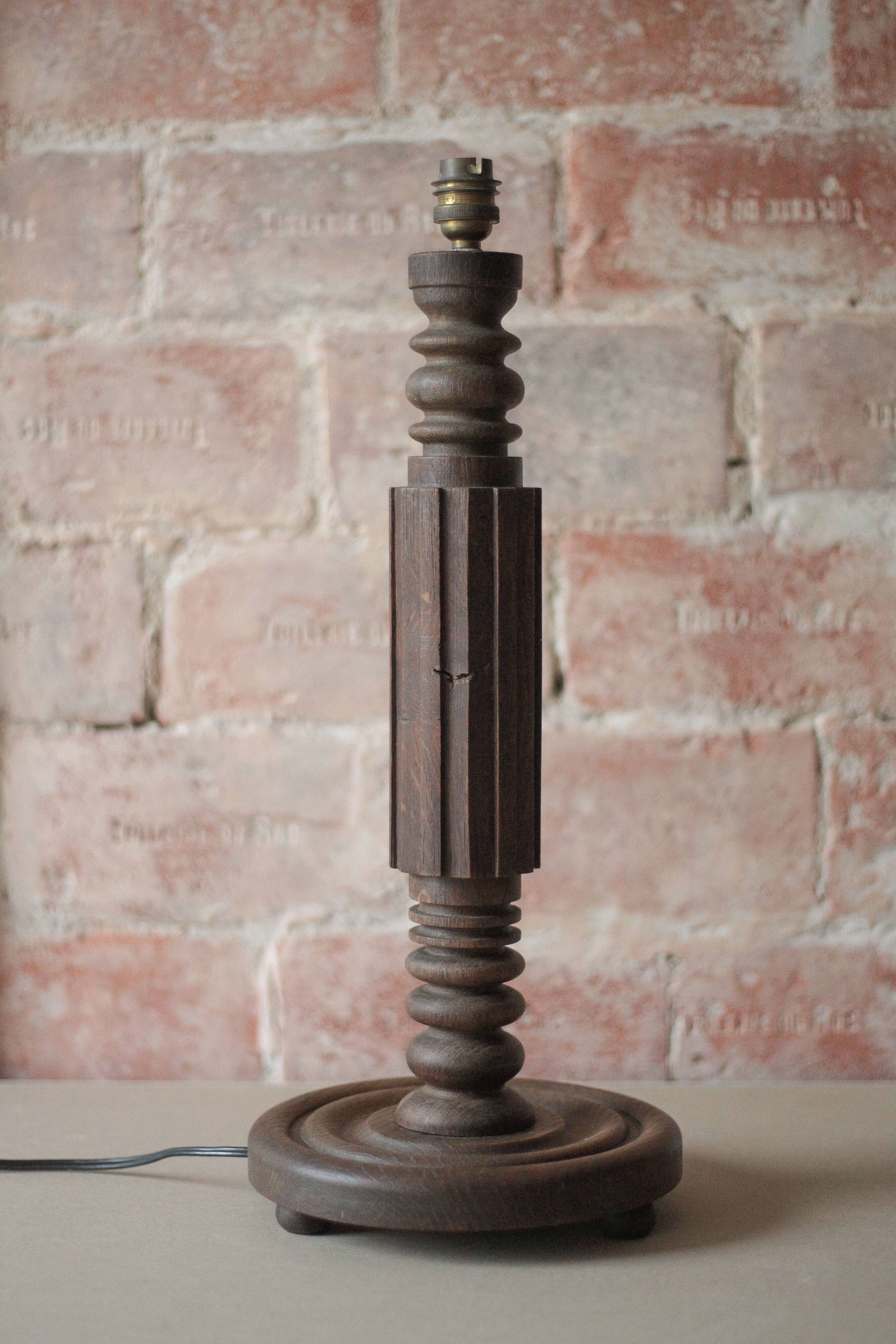 Lampe vintage, pied de lampe vintage, lampe de chevet bois, lampe à poser