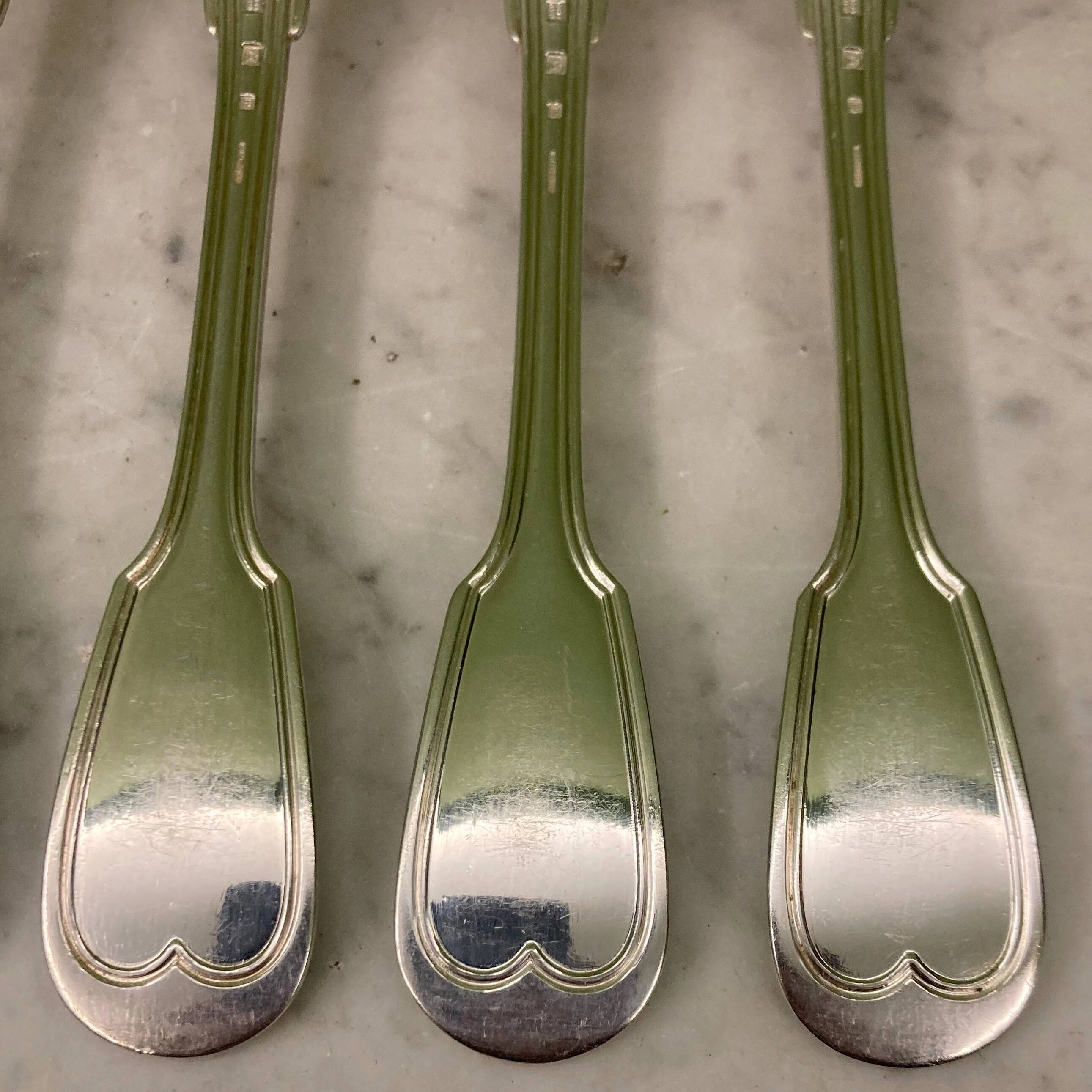 Charles Christofle 4 forks model Chinon