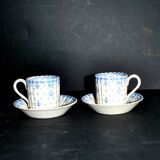 Copeland set of 2 english earthenware espresso cups wt copeland & sons - stoke on trent 1870